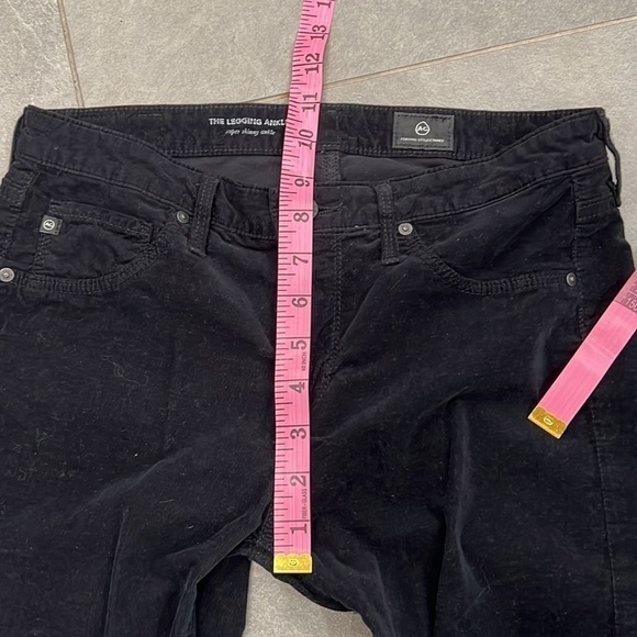 AG ADRIANO GOLDSCHMIED The legging ankle black fine corduroy skinny jeans sz 27 - Picture 8 of 9